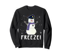 Freeze Snowman Funny Police Officer Cops Christmas Sweatshirt
