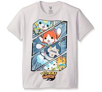 FREEZE Yo Kai Big Boys' Short Sleeve T-Shirt Shirt, Silver, Medium/10-12
