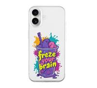 Freeze Your Brain TPU Cell Phone Case Compatible with iPhone 16/16 Plus/16 Pro/16 Pro Max/16 E Soft Protective Shell