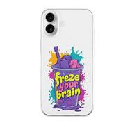 Freeze Your Brain TPU Cell Phone Case Compatible with iPhone 16/16 Plus/16 Pro/16 Pro Max/16 E Soft Protective Shell
