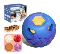 Freezeball Dog Toys, Frozen Dog Treats to Keep Dogs Busy, Interactive Treat Dispensing Dog Toy Puzzle, Interactive Chew Toys for Large Dog, Power Chewer, Durable Rubber-Easy to Clean (Blue, Large)