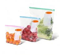 Freezer Bags, Reusable 70 Pcs Food Storage Bags with Ziplock - 3 Sizes for Meal Prep, Snacks, Travel & Organising Kitchen, Fridge (Zip Lock Bags)