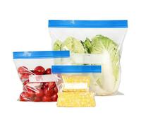 Freezer Bags, Reusable 70 Pcs Food Storage Bags with Ziplock - 3 Sizes for Meal Prep, Snacks, Travel & Organising Kitchen, Fridge (Grip Seal Bags)