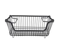 Freezer Basket, Stackable Wire Storage Bin with Foldable Handle, Open Front Chest Freezer Basket for Vegetable Fruit Snack, for Kitchen, Living Room, Bedroom