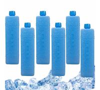 Freezer Blocks For Cooler Bags - 200ml X 6 Reusable Ice Packs For Lunch Box, Air Conditioner Fan Ice Crystal Box | Long-Lasting, Quick Freeze | For Picnic, Camping, Beach & Outdoor Sports