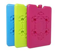 Freezer Blocks Ice Brick Pack Block Freezer Cooler Bag Box Travel Picnic Freezer Ice Blocks 200ml HTUK® (Set Of 3-1xEach Of BLUE, GREEN AND PINK)