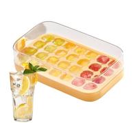 Freezer Box - Container with 28 Grids 23 cm, Container with Lid, Quick Pop Button, Chilling Fridge Beer Wine Water Smoothies DIY Fruit Jelly Chocolate