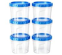 Freezer Containers, Set of 6 Stackable Meal Prep Boxes, Airtight Leak Proof Portion Control, Freshness Retention with Safe Storage