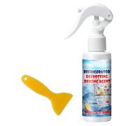 Freezer Defrosting Spray 120ml with Scraper,Fast-Acting Defrost Spray for Fridge Freezer & Deodoriser,Efficient Ice Defroster Spray for Freezer,Refrigerator Defroster & Deicer Spray