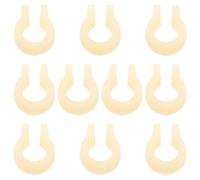 Freezer Door Hinge Shim Washers, Plastic Spacers 10pcs | Beige Plastic Inserts, 0.3 Inch Inner Diameter, 0.2 Inch Thickness, Stackable Fitting Hardware for Deep Freezers