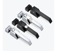 Freezer Handle Oven Door Hinge Cold Storage Store Industrial Knob Lock Laboratory Latch Hardware Pull Part Equipment Plant 1Pcs(Chrome with Key)