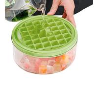 Freezer Ice Cube Maker, Non-Stick Stacking Box with Container - Ice Ball Shape for Making Round Balls for Drinks - For Cocktail Preparation, Home Bar, Whiskey Enjoyment