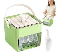 Freezer Ice Tray,Ice Tray Maker - Food-Grade Large Capacity Press to Release Reusable Cooling Blocks Mold for Milk Drinks Coffee Tea Wine Cocktail