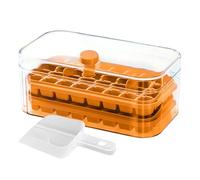 Freezer Ice Trays | 2 Layer Press with Easy Release for Making Ice Cubes with 64 Grids - Large Capacity Freezer Tray | For Whiskey, Cocktail, Coffee, Wine Bar
