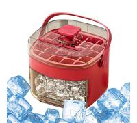 Freezer Ice Trays with Lid, Moulds with Container and Handle, Reusable Ice Trays Easy to Demold for Home Bar Cocktail Refrigerator