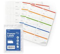 Freezer Labels - 120PCS Sticky Labels Frozen Food Labels that Leave No Sticky Residue After Use, Easy to Write Surface