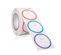 Freezer Labels 3.8cm Round Adhesive for Food Organization 500pcs Stickers Roll Blue