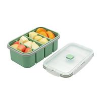 Freezer Molds - 22.5 × 14.5 × 8 cm Stackable Reusable 4 Compartment Tray with Lid, Storage in the Freezer Soup for Picnic at Home Camping | Uses of the Fru