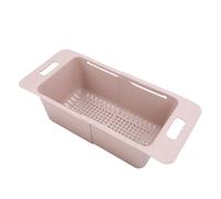 Freezer Organizer Basket, Multifunctional Expandable Chest Freezer Basket, Capacity 15-25kg with Cabinet Handle (Pink)