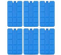 Freezer Reusable Ice Packs Long Lasting Cooling Blocks for Cool Bags & Lunch Boxes Leak Resistant Freezer Packs Travel Picnic Camping Food Storage Cooler Accessories (6 Pack)