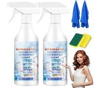 Freezer Spray Defrost, Fridge Freezer Defrosting Spray, Fridge Freezer Defrost Spray, Freezer Defrosting Spray, Effortlessly Eliminate Ice Build-Up, Save Time & Energy with Eco-Friendly Formula (2PC)