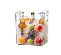 Freezer Storage Bins | Clear Pantry Food Storage,Freezer Food Organizer with Handle - for Parents Home Apartment Hotel Coffee Shop Meat Vegetables Fruit Yogurt Snacks Soda B