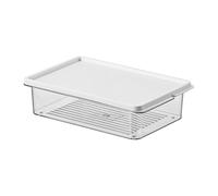 Freezer Storage Box - High Clarity Polyethylenes, Modular Airtight Keeping Case, Shatterproof Plasticc Bin, Removable Lid Cover | Pantry Solution for Meal Preppers & Apartment Dwellers Space