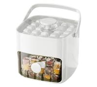 Freezer Tray with Lid, Large Capacity Ice Mould with Press Area, Portable PE Ice Maker for Indoor and Outdoor Use, Perfect for Family and Picnic Occasions