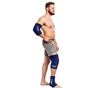 FreezeSleeve Ice & Heat Therapy Compression Sleeve- Reusable, Flexible Gel Hot/Cold Pack, 360 Coverage for Knee, Elbow, Ankle, Wrist- Navy, XXX-Large