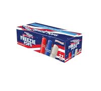 Freezie Pops Assorted Fruit Flavoured Freeze Pops 27 x 150ml - Cherry Flavour, Cream Soda Flavour, Blue Raspberry Flavour Pops - ko