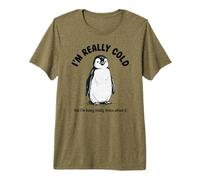 Freezing Penguin Really Cold Cute Winter Funny Animal Premium T-Shirt
