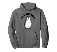 Freezing Penguin Really Cold Cute Winter Funny Animal Pullover Hoodie