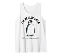 Freezing Penguin Really Cold Cute Winter Funny Animal Tank Top
