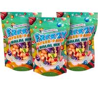 Freezy Freeze Dried Candy Bundle, Halal Mix (Pack of 3) 360 gms, Sour American Sweet, Freezed Dried Refresher Sweets, Fruit Salad & Vimto Bar