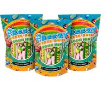 Freezy Freeze Dried Candy Bundle, Sour Mix (Pack of 3) 360 gms, American Sweet contains Squishes, Toxic Waste Sludge & Refreshers Bars Mixed in a Pack that offers Sour Goodness