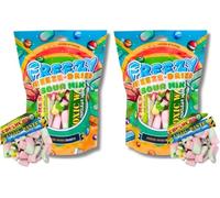 Freezy Freeze Dried Sweets Bundle, Sour Mix (Pack of 2) American Candy contains Squishes, Toxic Waste Sludge & Refreshers Bars Mixed in a Pack that offers Sour Goodness,120 gms each