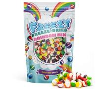 Freezy Freeze Dried Sweets - Rainbow Mix 120 gms, Colourful Blend of Rainbow Bites, Sour American Crunchy Flavourful Sweet Candy Bag, Party Bag Stuff for Christmas Treats & TikTok UK Gift