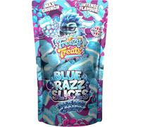 Freezy Treats Crunchy Dried Candy - Intense Flavour Frozen Sweets - Fun Halloween & Christmas Treats for Kids & Adults (Pack of 2, Blue Razz Slices - 9 pcs)