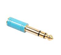 Frefgikty 6.5mm 6.35mm 1/4inch Male to 3.5mm 1/8inch Female Jack Stereo Headphone AUX Cable Audio Adapter Plug For Guitar Plug Amplifier Jack Mix Earphones Speaker Handset MIC (Blue)