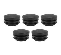 Frefgikty Black Plastic 35mm Dia Blanking End Caps Round Tube Insert 5 Pcs