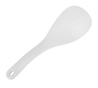 Frefgikty Kitchen Dotted White Plastic Flat Rice Scoop Paddle Meal Spoon