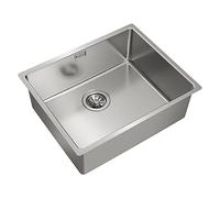 Teka 115000005 Kitchen Sink Made of Stainless Steel with a Single Bowl Linea RS15 50.40 3½ W/OVF SP-115000005, Grey, 44 x 20 x 54 cm