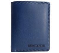 Fregery ® Leather Wallet for Women with RFID Protection Coin Compartment Purse (Hill Burry Portrait Format, Length Approx. 9.8 cm, Height Approx. 12.7 cm, Width 2.8 cm, Blue)