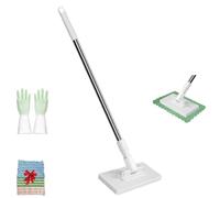 Fregona Antipolvo Desechable Disposable Dust Mop, mini mop, with Locking Head & Sweeping Cloths, Handle Wet and Dry ping Sweeper Stick 360 Adjust (#1)