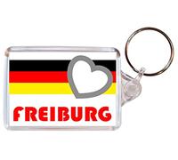 Freiburg - Love Germany/German Towns & Cities Flag - Double Sided Large Keyring Souvenir/Gift/Present