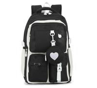 Freiesoldaten Girls Backpack, School bag for Primary Elementary Teenage, Middle School Students Bookbag, School Bag with Cute Heart Coin Purse
