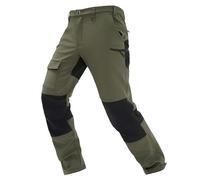 Freiesoldaten Men's Softshell Fleece Lined Hiking Trousers Water Resistant Winter Warm Windproof Outdoor Walking Pants Army Green