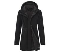 Freiesoldaten Women Softshell Jacket Fleece Lined Waterproof Rain Jacket Windbreaker Winter Warm Long Raincoat Hooded Outdoor Jacket