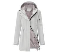 Freiesoldaten Women Softshell Jacket Fleece Lined Waterproof Rain Jacket Windbreaker Winter Warm Long Raincoat Hooded Outdoor Jacket