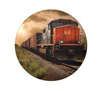 Freight Train Button Pins 1 Pc, 2.4 Inch Round Button Badges Metal Personalized Picture Photo Pin Buttons Kit For Craft Supplies Christmas Diy Party Projects, 5 PCS, One Size